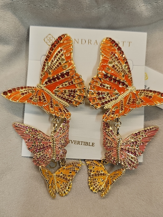 Kendra Scott Jewelry - Kendra Scott Orange, Pink & Yellow Butterfly Cascade Earrings